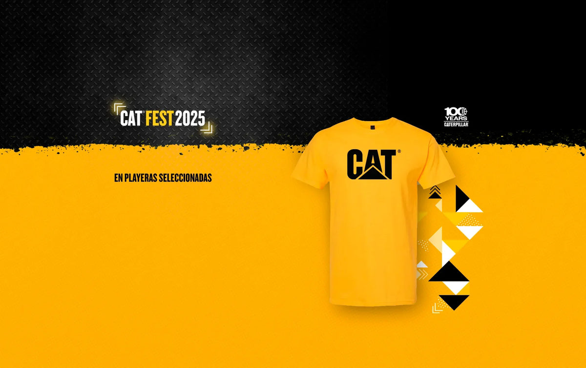 35% de descuento en playeras Cat® durante el Cat® Fest 2025.