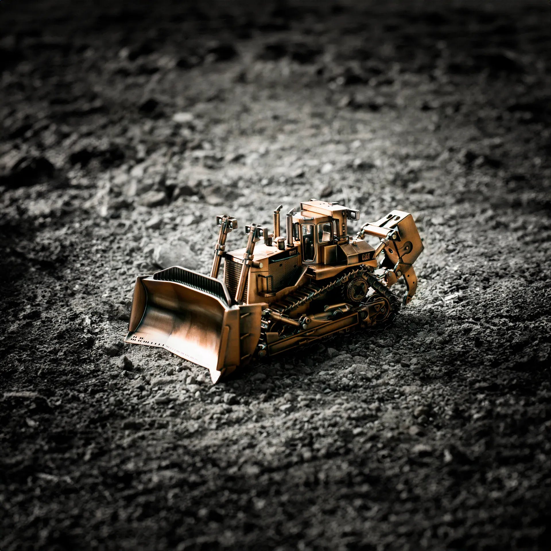 Modelo a escala de bulldozer Caterpillar D11T.