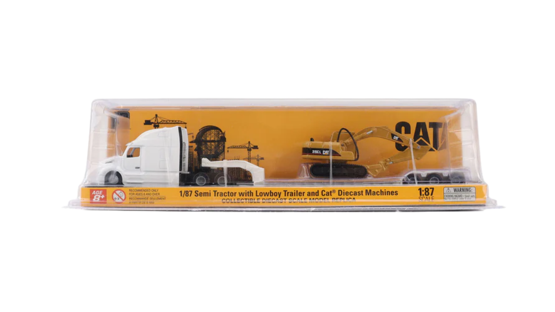 Diecast Masters 84423 Caterpillar Tractor With Lowboy Trailer and Cat 315C Excavator