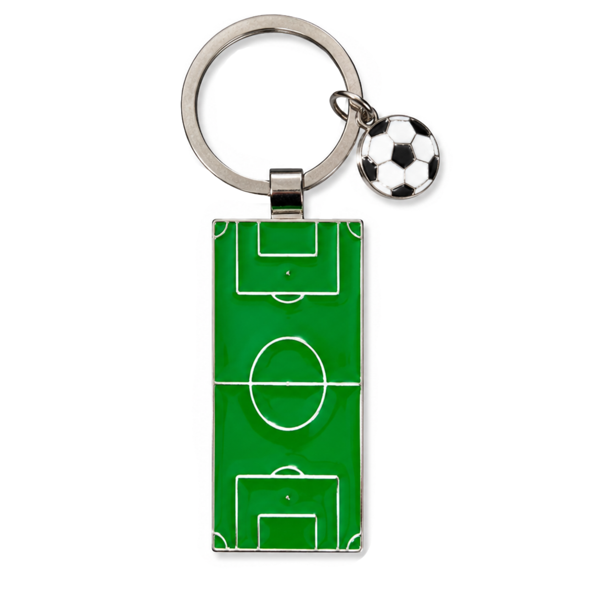 Llavero CAT Metálico con Diseño de Cancha de Fútbol