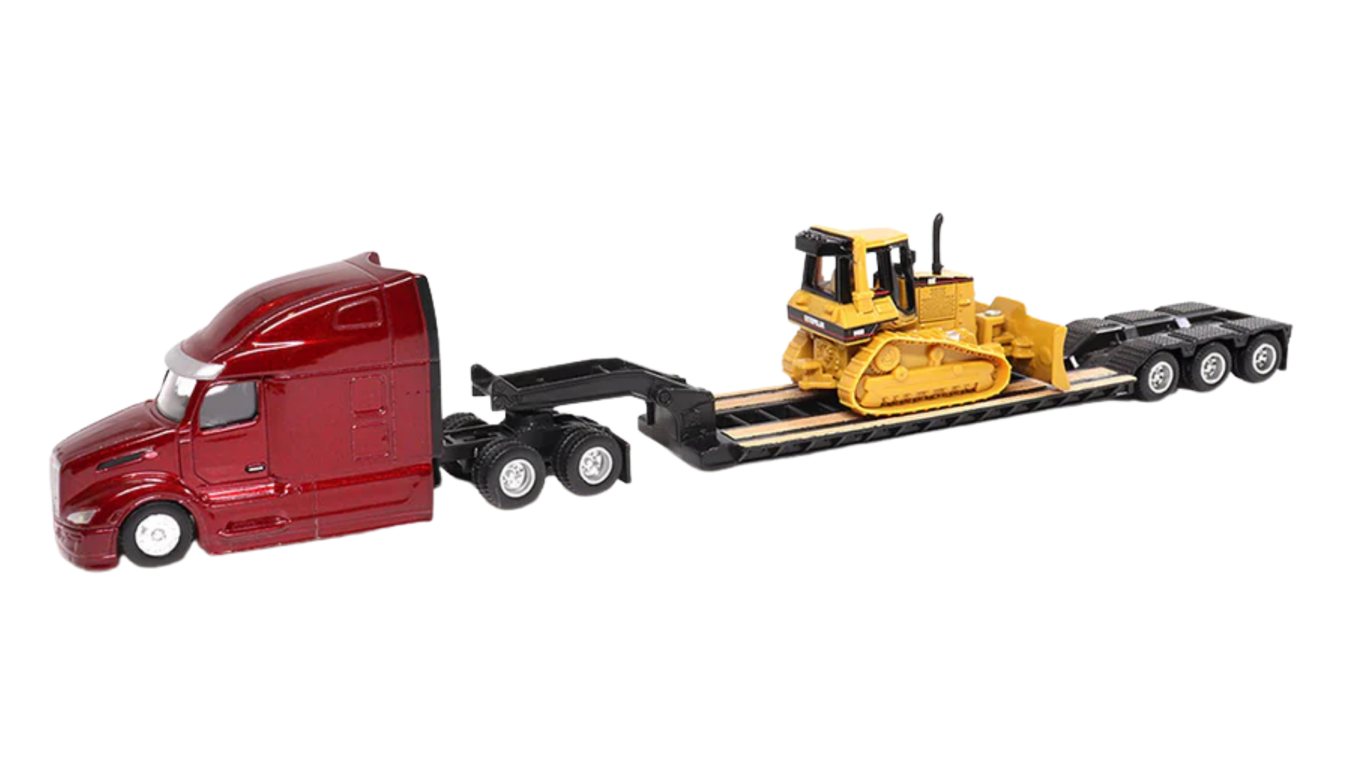Diecast Masters 84419 Caterpillar Tractor D5M Dozer with Lowboy Trailer