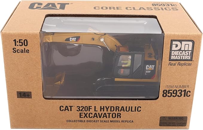 Excavadora hidráulica Cat 320F a escala 1:50, Modelo coleccionable a troquel 85931C