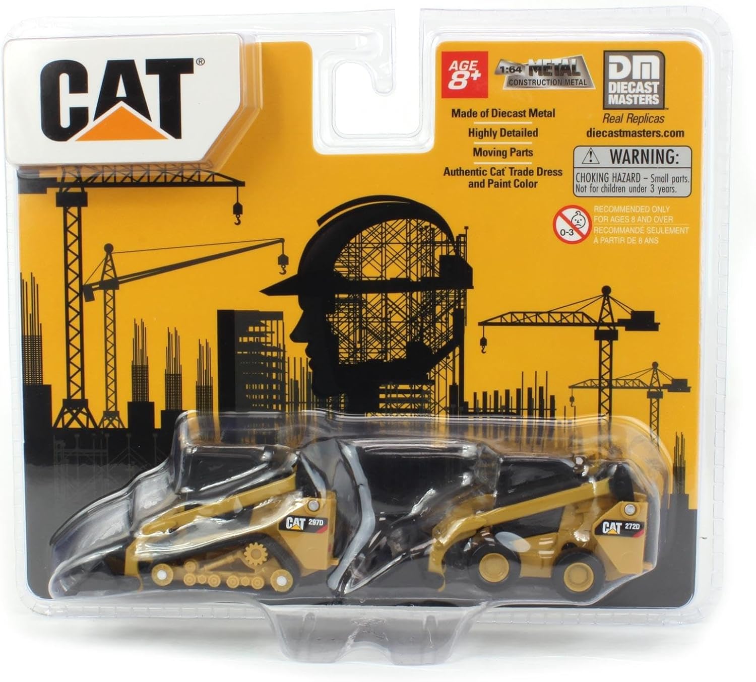 Set Caterpillar 272D2 y 297D2 Minicargadoras Escala 1:64 Diecast Masters | 84647CS