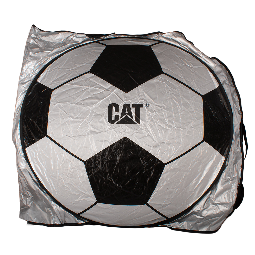 PARASOL AUTOMOTRIZ CAT DOBLE DISEÑO DE BALÓN DE FÚTBOL CAT-002727