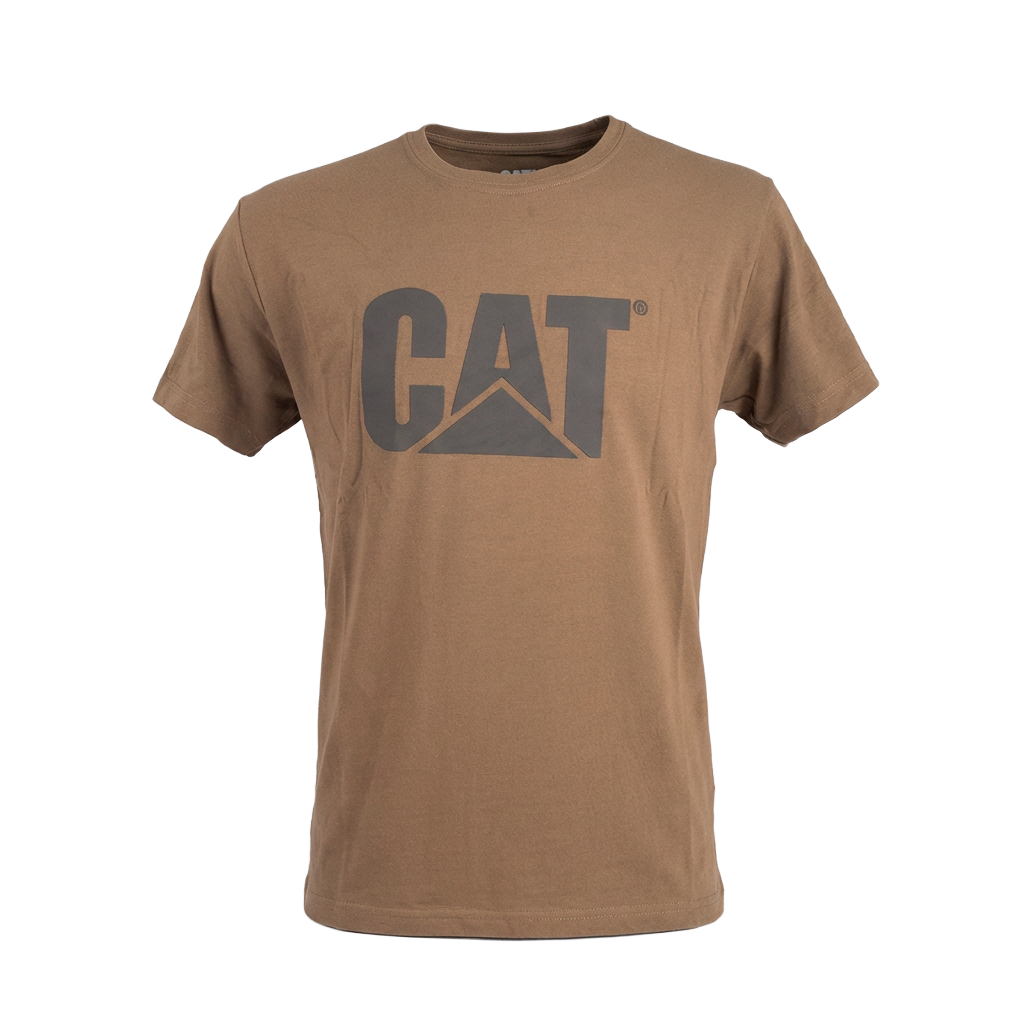 PLAYERA CAT MANGA CORTA CAFE