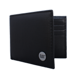 CARTERA CAT NEGRA LOGO CIRCULAR ACERO