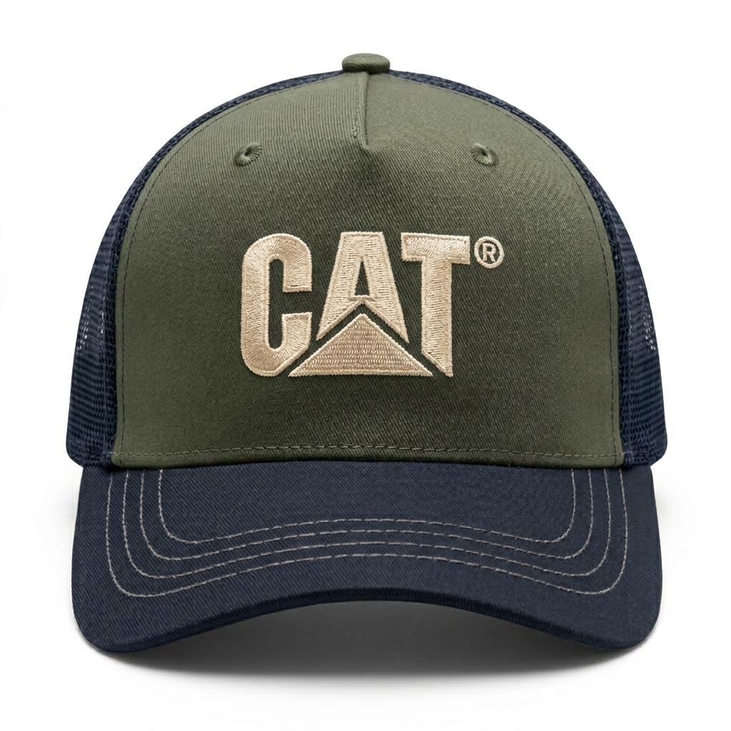 Gorra CAT® Bicolor: Verde Oliva y Azul.
