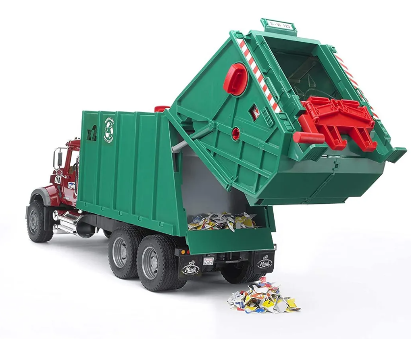 MACK GRANITE GARBAGE TRUCK ESCALA 1:16