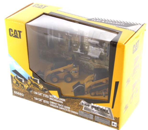 MINICARGADOR CAT® 272D2 Y CARGADOR DE ORUGAS CAT® 297D2 ESCALA 1:64