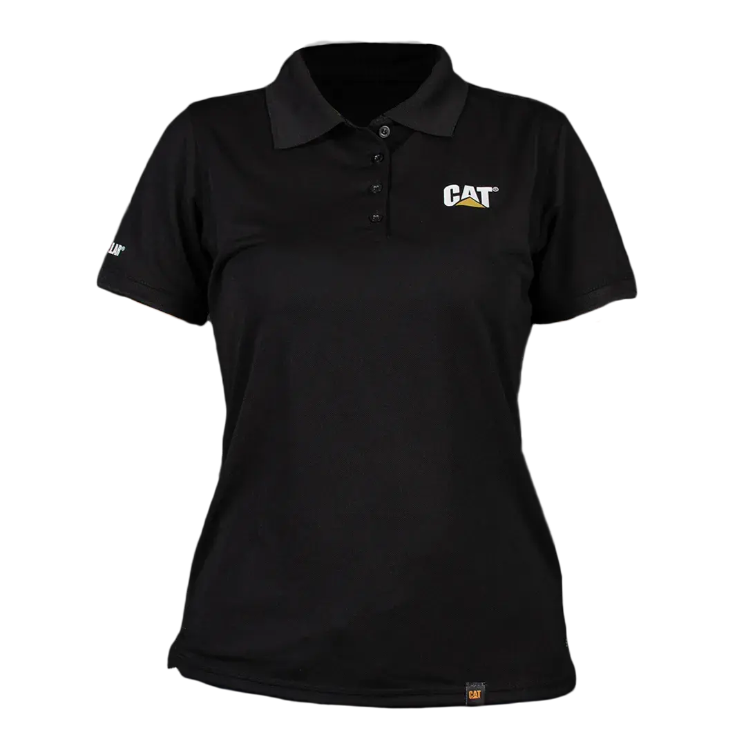 PLAYERA TIPO POLO DAMA NEGRA CATERPILLAR