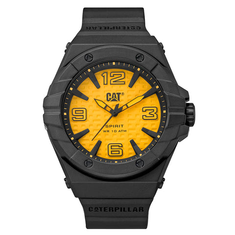 Reloj CAT para caballeromodelo LE.111.21.731, caratula amarilla, extensible de caucho