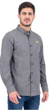 CAMISA DE VESTIR GRIS CAT