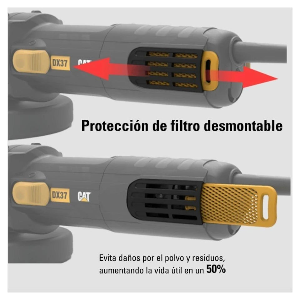 ESMERILADORA ANGULAR 4 1/2" CAT DX37U