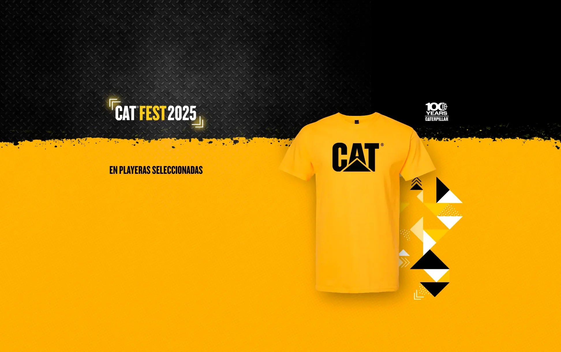 35% de descuento en playeras Cat® durante el Cat® Fest 2025.