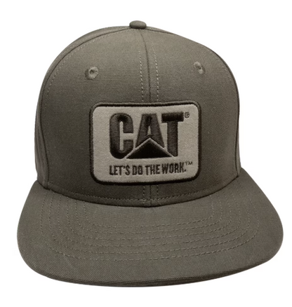 Gorra con visera plana snapback casual Caterpilllar verde