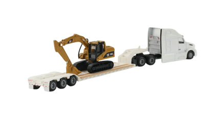 Diecast Masters 84423 Caterpillar  Tractor With Lowboy Trailer and Cat 315C Excavator