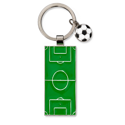 Llavero CAT Metálico con Diseño de Cancha de Fútbol