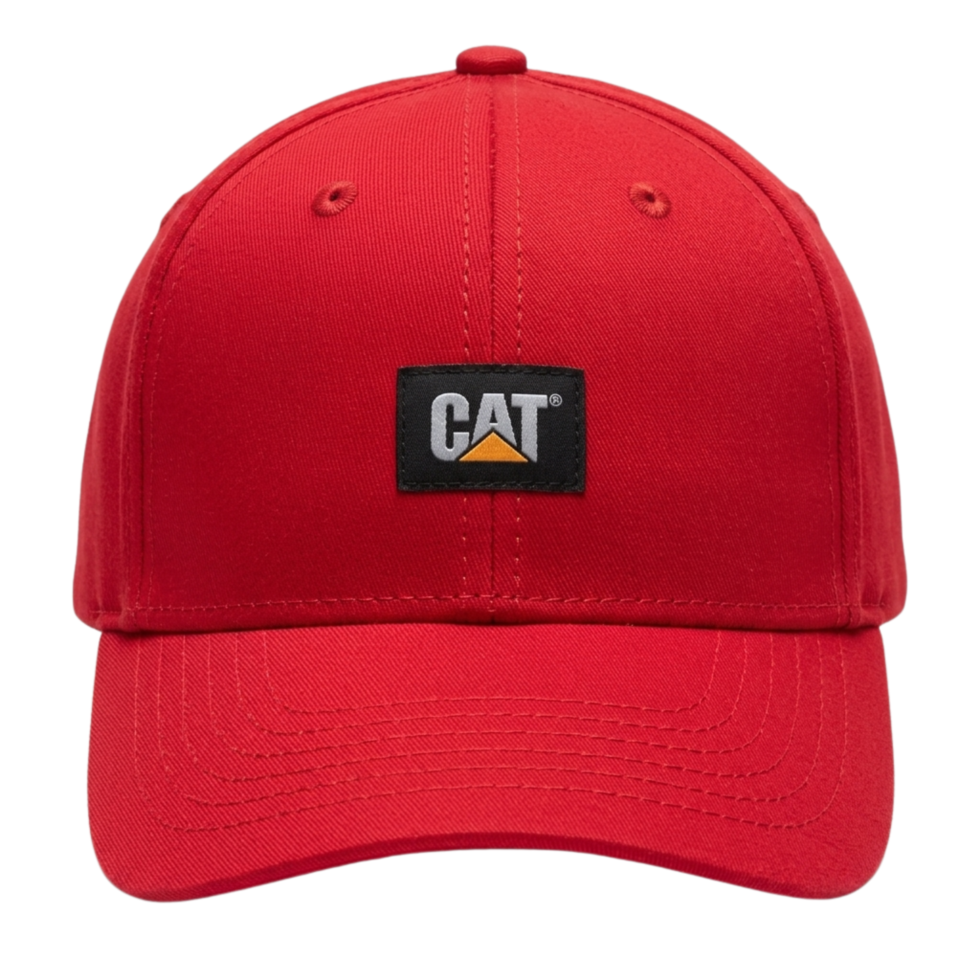 Gorra CAT roja con parche frontal negro