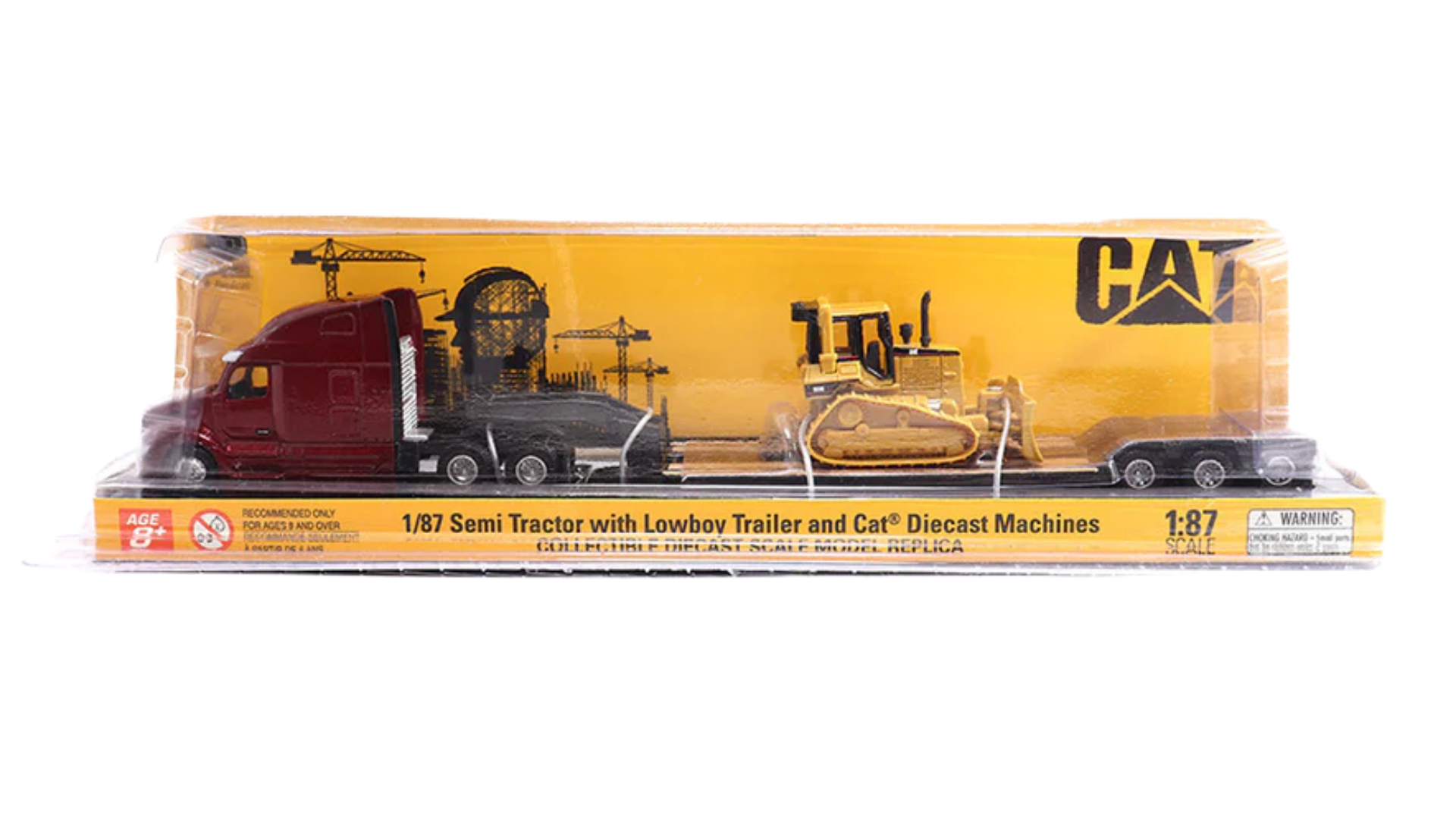 Diecast Masters 84419 Caterpillar Tractor D5M Dozer with Lowboy Trailer