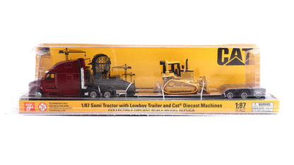 Diecast Masters 84419 Caterpillar Tractor D5M Dozer with Lowboy Trailer