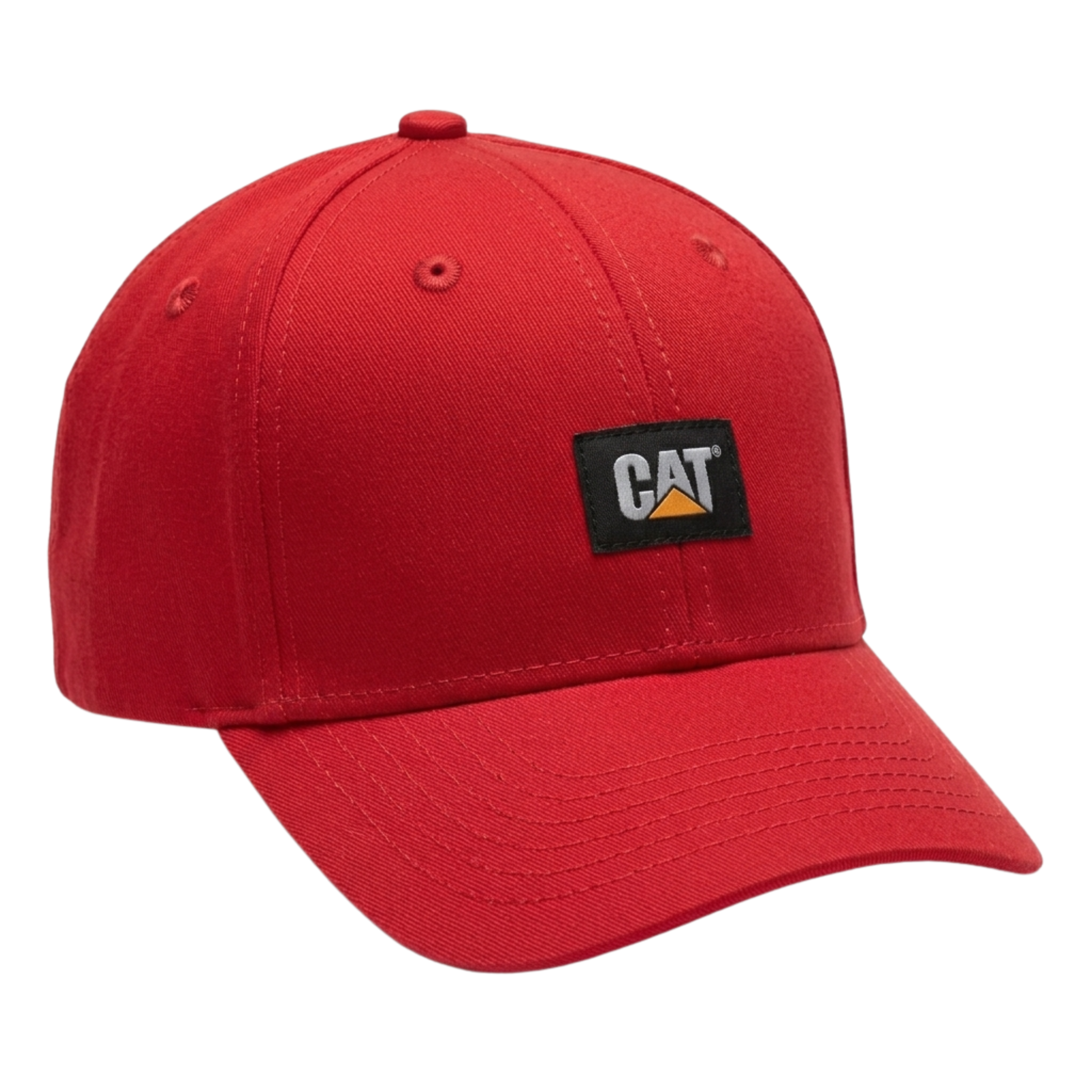 Gorra CAT roja con parche frontal negro