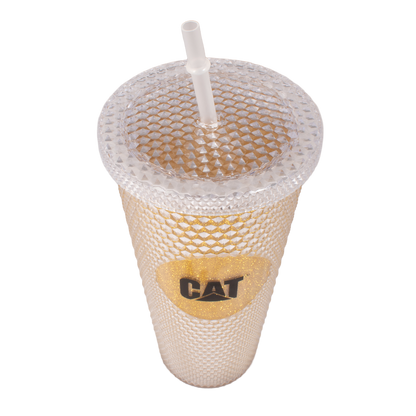 VASO CAT DORADO, DISEÑO DIAMANTADO 4449700