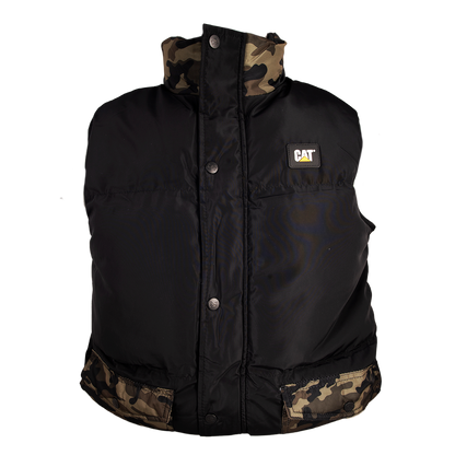 Chaleco Caterpillar Cat® Negro con Detalles Camuflaje
