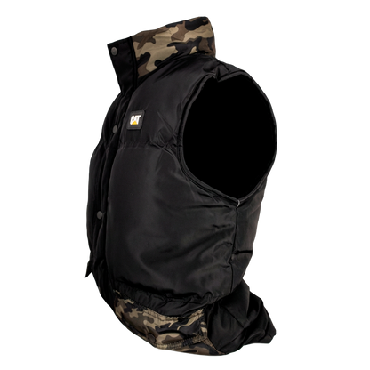 Chaleco Caterpillar Cat® Negro con Detalles Camuflaje
