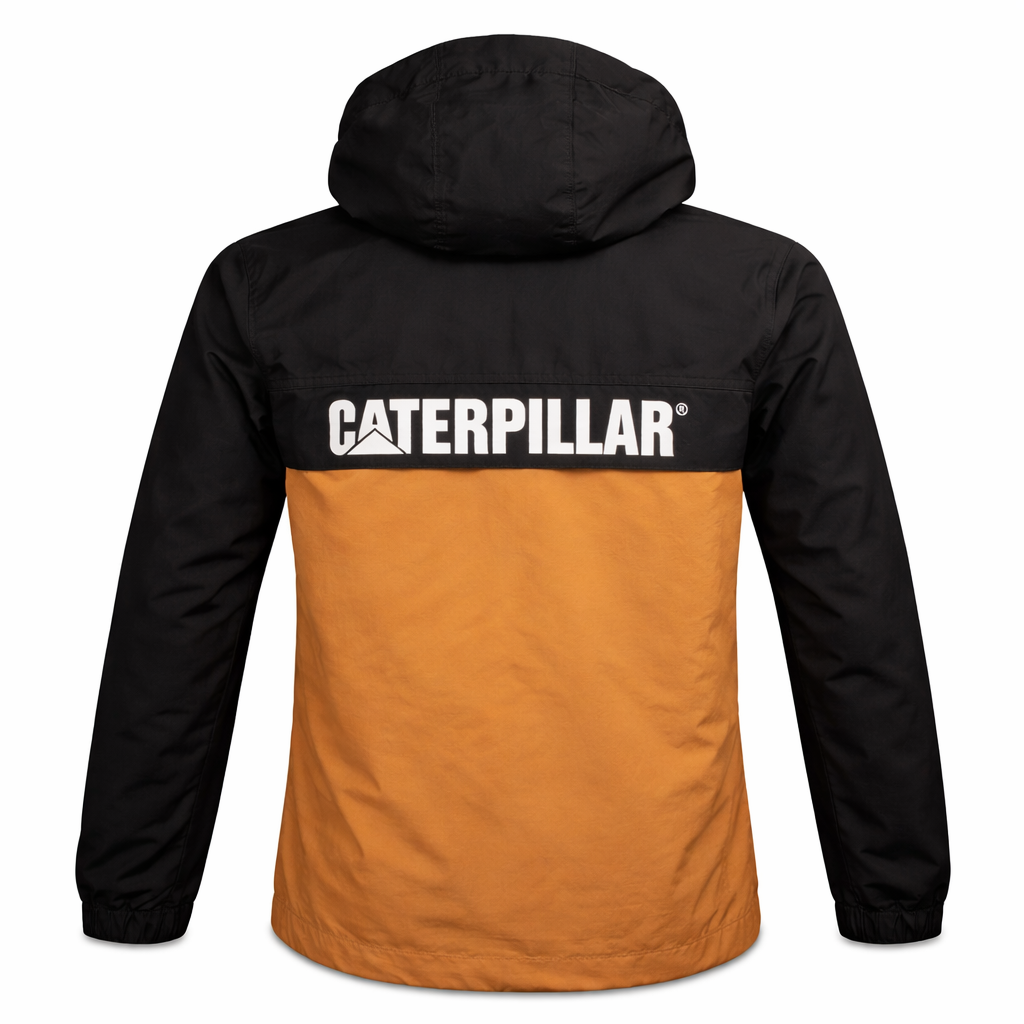 CHAMARRA CAT NEGRO CON MOSTAZA