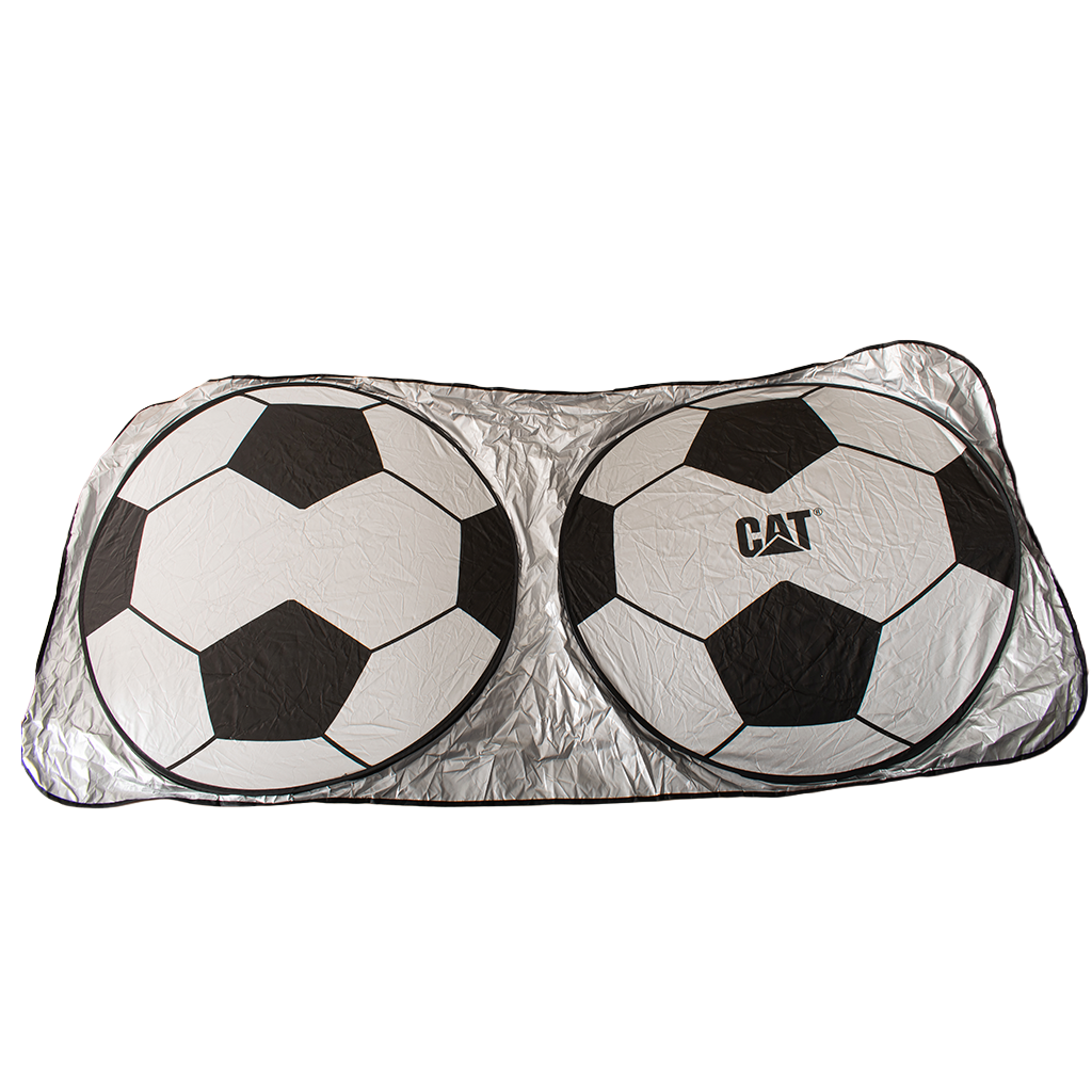 PARASOL AUTOMOTRIZ CAT DOBLE DISEÑO DE BALÓN DE FÚTBOL CAT-002727