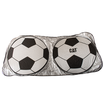 PARASOL AUTOMOTRIZ CAT DOBLE DISEÑO DE BALÓN DE FÚTBOL CAT-002727