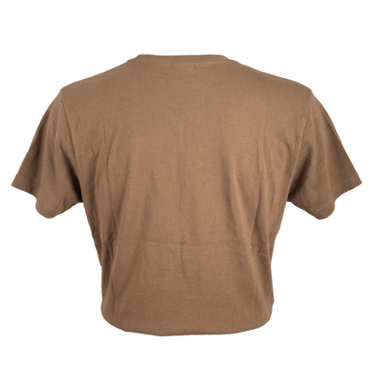 PLAYERA CAT MANGA CORTA CAFE