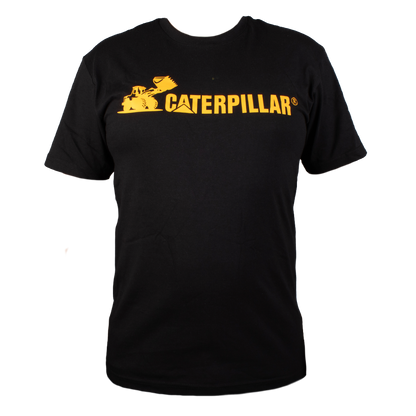 Playera Caterpillar Negra con Logo Amarillo  CATNHCR
