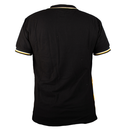 PLAYERA POLO CAT PARA HOMBRE NEGRA Y AMARILLA CATPNA