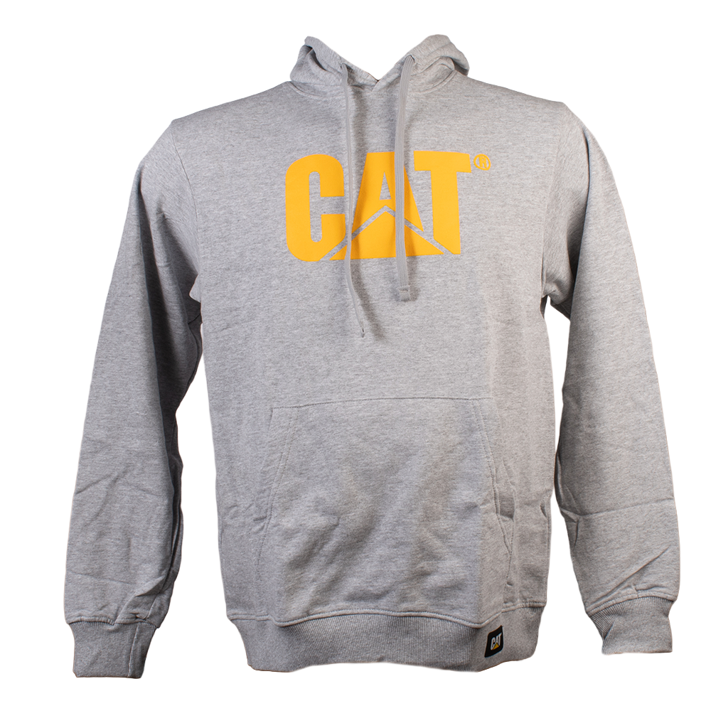 SUDADERA GRIS  CAT LOGO AMARILLO