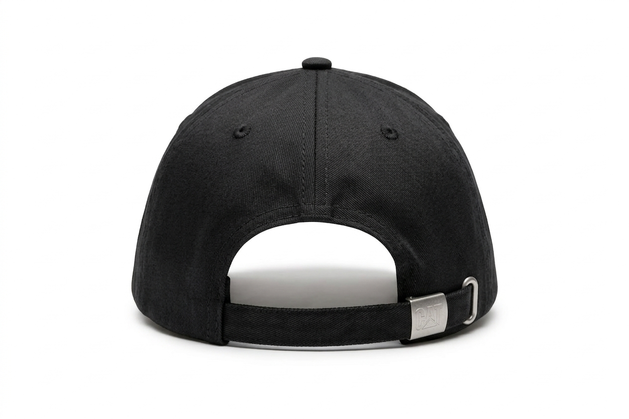 Gorra Caterpillar  CAT Negra  – Logotipo color Metálico en Relieve