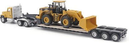 Diecast Masters 84418 Caterpillar CT681 Day Cab con Lowboy y 950G Cargador de ruedas