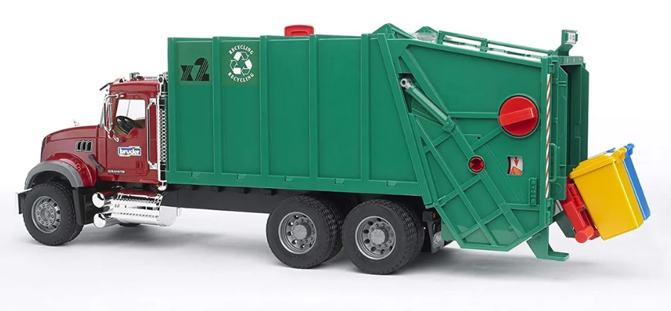 MACK GRANITE GARBAGE TRUCK ESCALA 1:16