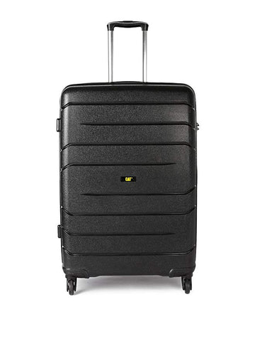 Maleta de viaje CAT 28", cuatro ruedas uso rudo en color negro