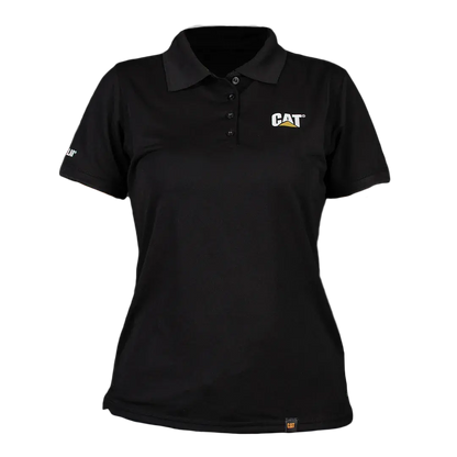 PLAYERA TIPO POLO DAMA NEGRA CATERPILLAR