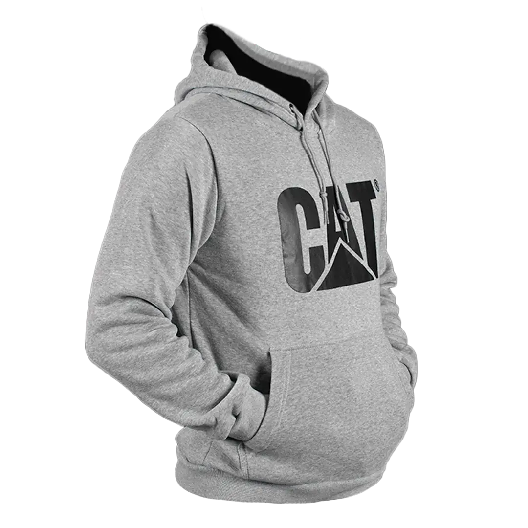 SUDADERA GRIS LOGO CAT