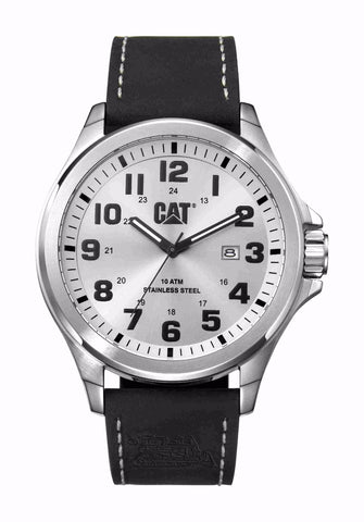 Reloj CAT para Caballero modelo PU.141.34.211, acero inoxidable con extensible piel negro